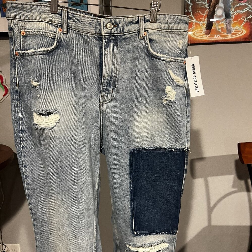 BDG Distressed Patchwork Jeans | Slim Straight | … - image 2